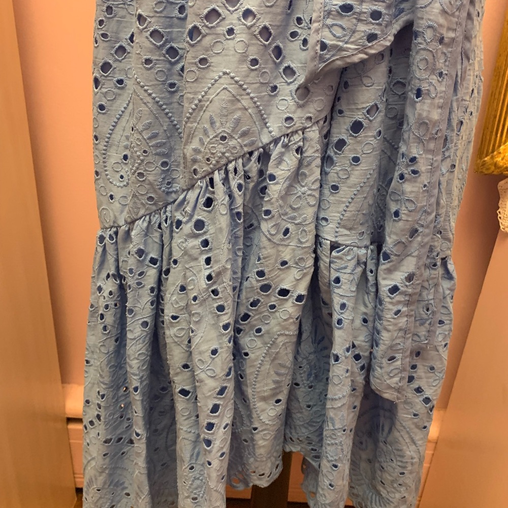 Maeve Eyelet Wrap Midi dress by Anthropologie 4P - Picture 10 of 16